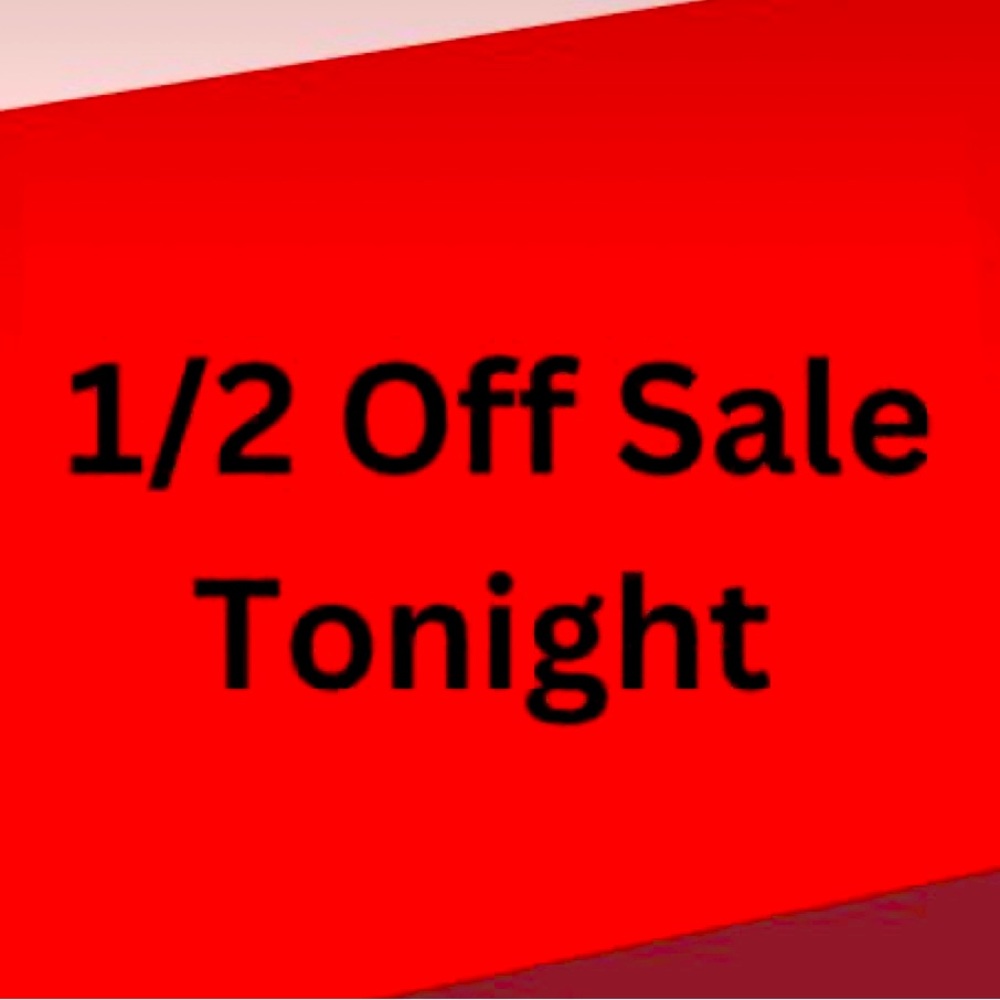 9:45 pm 50% off silent show. Take a peek at my closet!!! Great buys. Buy buy